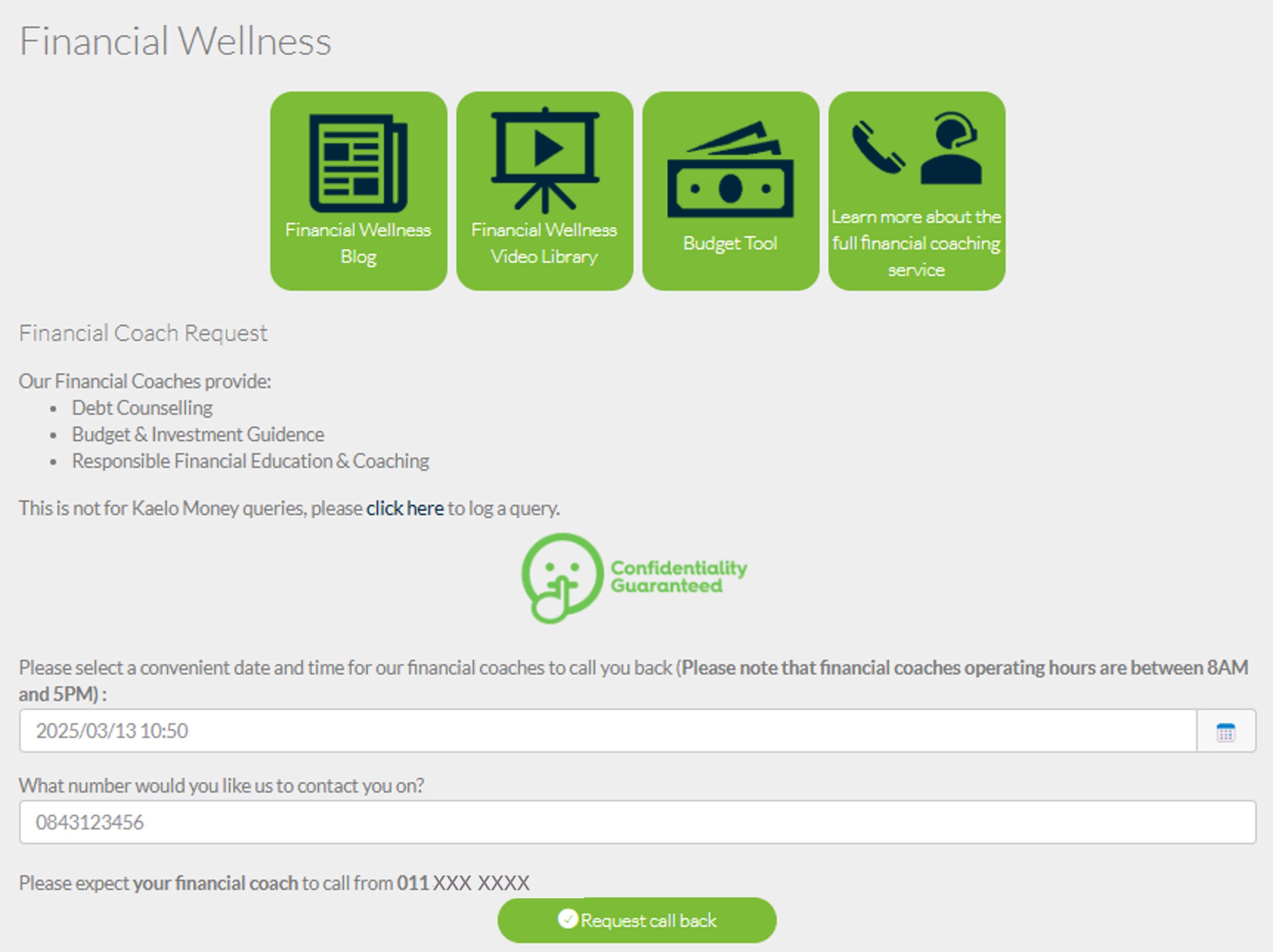 Financial wellness update Explore the Dashboard - Financial Wellness